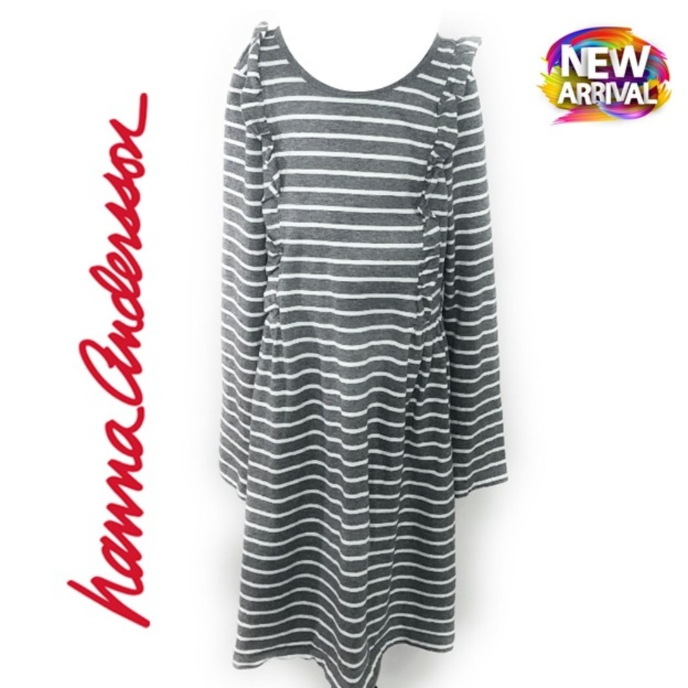 HANNA ANDERSSON Long Sleeve Stripes Dress   🌸